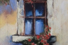 193. Virágok az ablakban (15x20 cm fesz.vászon) 20210507_ másolata